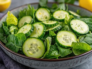 Fresh Cucumber and Spinach Salad Recipe