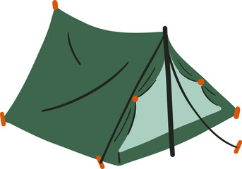 Classic Camping Tent Hand Drawn Illustration