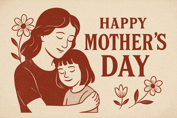 Mother’s Day Poster. Happy Mother’s Day Poster Design, Beautiful Floral Greeting Card Template with Elegant Typography and Heartfelt Message for Mom Celebration, Holiday Banner or Social Media Post