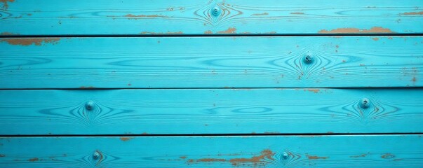 Naklejka premium Retro styled beach wood background with aged blue wooden planks, blue, color