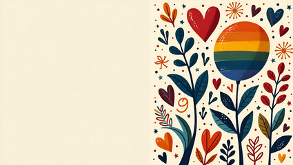 Refined Pride Month identity celebration artwork showcasing dynamic self expression innovative graphic design and culturally inclusive symbols for public empowerment and personal identity in  Photo St