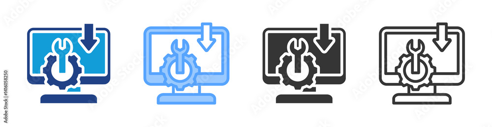 Poster Installed icon set multiple style collection