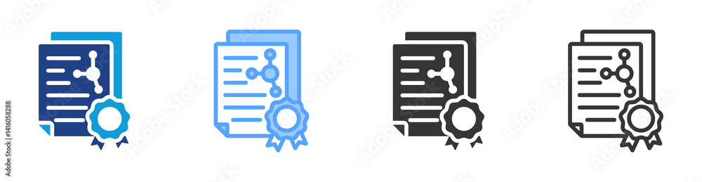 Poster Client Certificate Mapping icon set multiple style collection