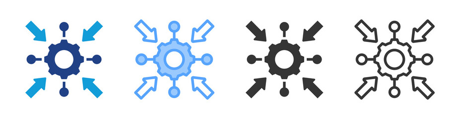Specific Functionality icon set multiple style collection