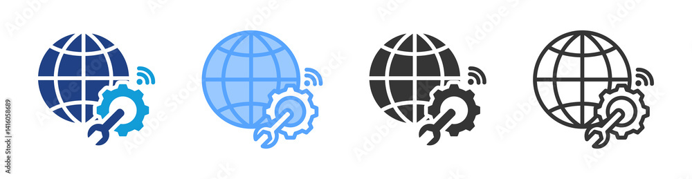 Poster Web Deployment Tool icon set multiple style collection