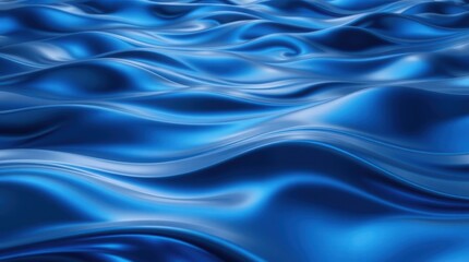 Abstract close-up of undulating blue waves in motion.