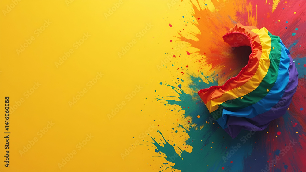 Poster showcase powerful pride month symbolism through sophisticated visual metaphors and bold design eleme