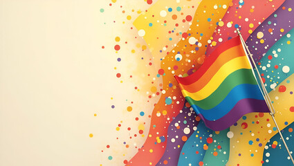 Exquisite banner design showcasing Pride Month celebrations with refined graphical elements modern typography and harmonious layout evoking vibrant communal pride in  Photo Stock  Concept  and empty s