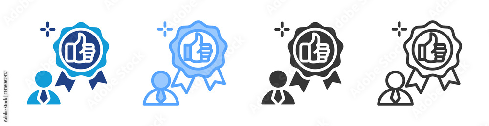 Poster Recommendation icon set multiple style collection