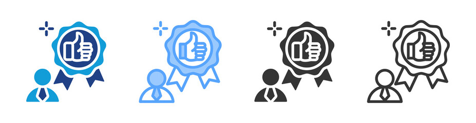 Recommendation icon set multiple style collection