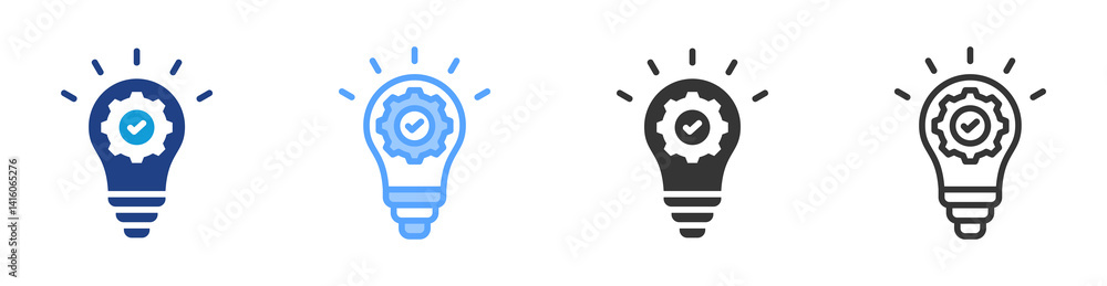 Poster Solutions icon set multiple style collection
