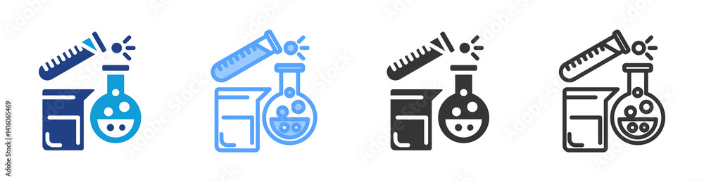 Poster Experiment icon set multiple style collection