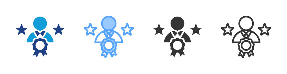 Professionals icon set multiple style collection