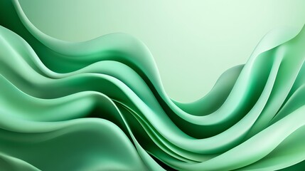 Elegant green wavy abstract background design.