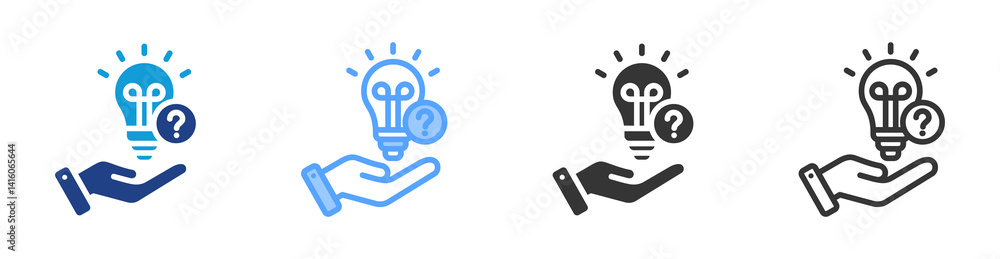 Poster Help Seeking icon set multiple style collection