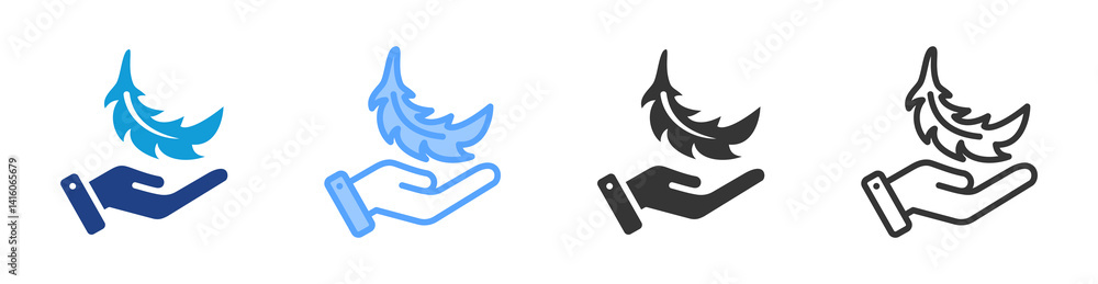 Poster Sensitive icon set multiple style collection