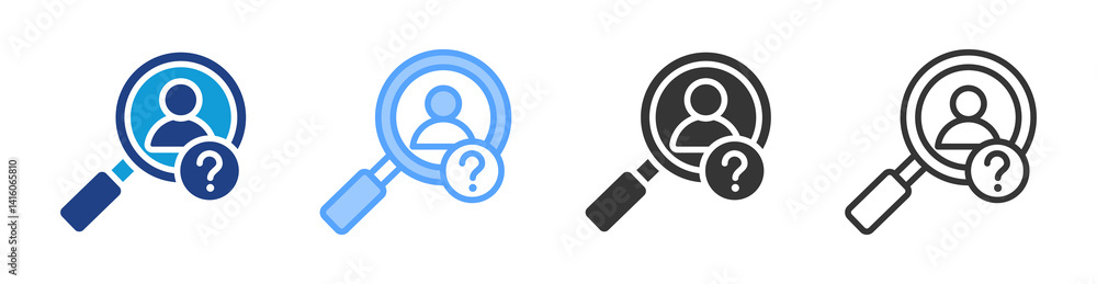 Aufkleber Problem Finding icon set multiple style collection