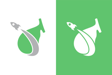 Gallbladder and rocket logo combination. Unique human organ logotype design template.