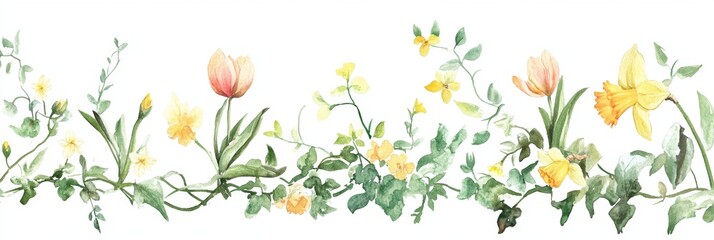 Delicate Floral Border