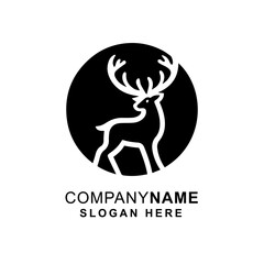 aesthetic deer logo vector illustration