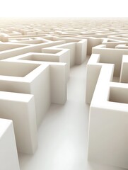 Obraz premium Infinite pathways: A minimalistic abstract exploration of complexity and choices