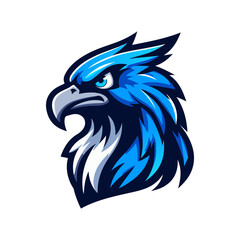 Obraz premium blue eagle mascot logo vector illustration