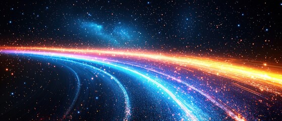 Obraz premium Cosmic Light Trails