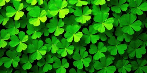 Vibrant Green Clover Leaf Background Texture A Lush Display of Nature's Emerald Gemstones