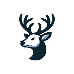 aesthetic deer logo vector illustration
