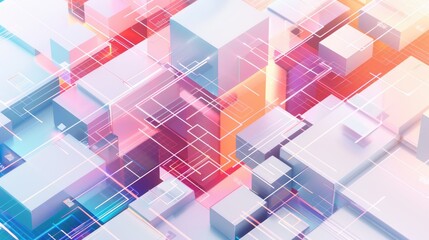 Explore a modern interactive digital background featuring vibrant colors and geometric patterns. Perfect for creative projects and technology themes.