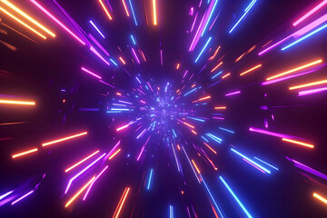 Obraz premium dynamic abstract high-speed light background