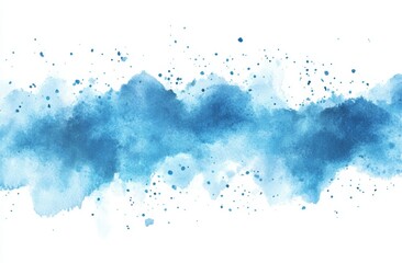 Abstract watercolor wash, shades of blue, textured, artistic, and serene