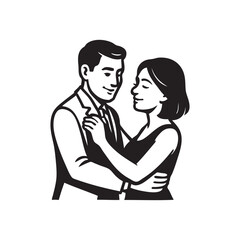 silhouette of a couple