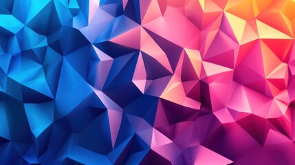 Fototapeta premium Abstract Colorful Low-Poly Background Texture