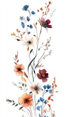 Watercolor floral bouquet design