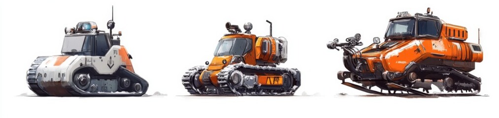 Off-road vehicles, likely for extreme environments