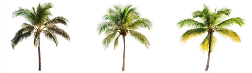 Three Tropical Palm Trees