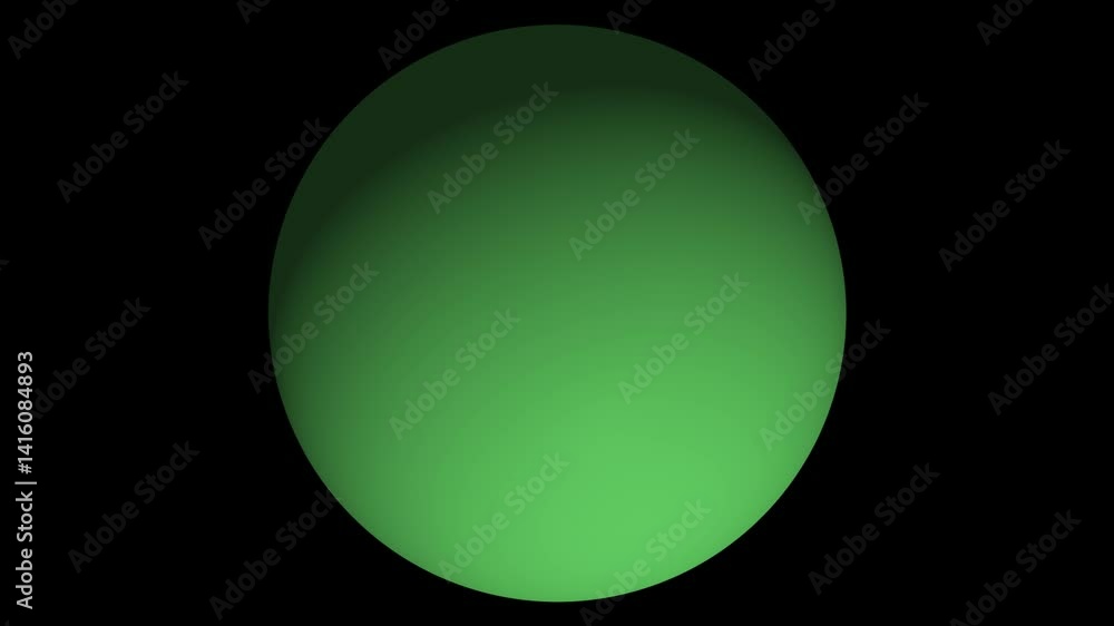 Poster 3d sphere with color changing effects animation