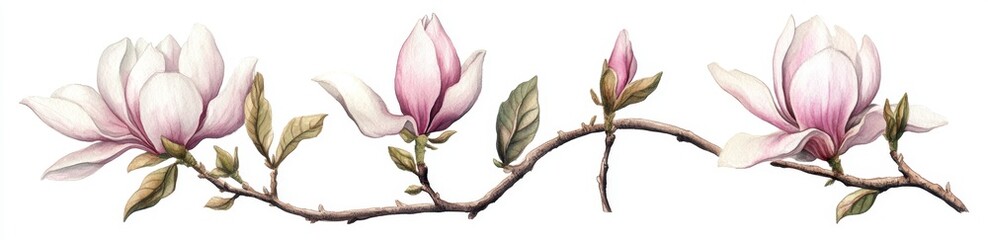 Fototapeta premium Delicate Magnolia Blooms