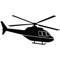 Helicopter With Main Rotor And Tail Rotor In Motion