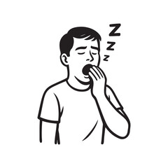 man yawning