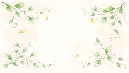 Pastel Green Border Background for Mother's Day Card Design
