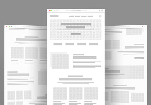 Landing Page Wireframe Template UI UX Layout