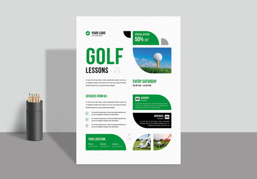 Golf Lessons Flyer Template