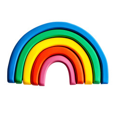 colorful plasticine rainbow