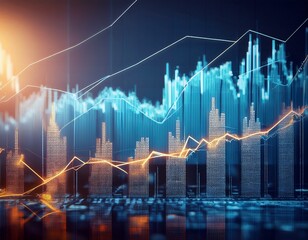 Financial graph, global economic 