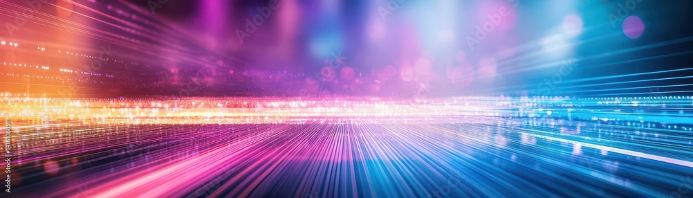Aufkleber abstract light show and vibrant LED projection screens on stage, offering a dynamic visual display and immersive entertainment experience