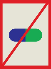 Illustration art bauhaus no drug