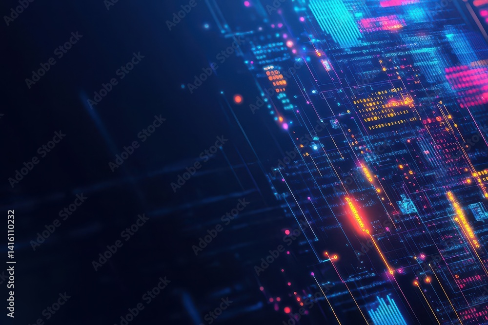 Poster abstract technological background