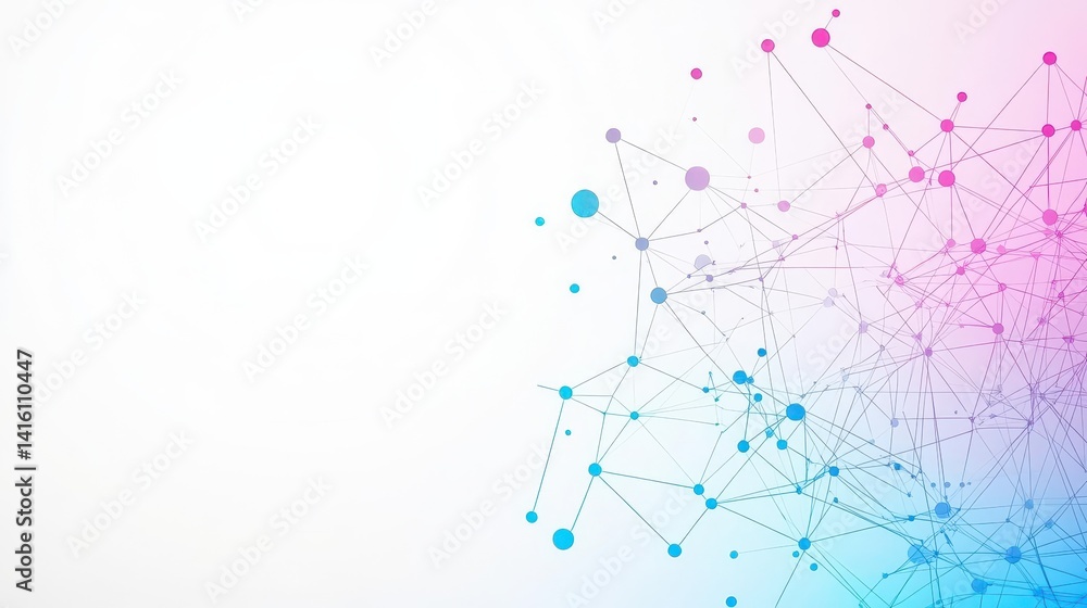 Leinwandbilder Abstract technology illustration frame Technical network background Vector illustration with connect elements